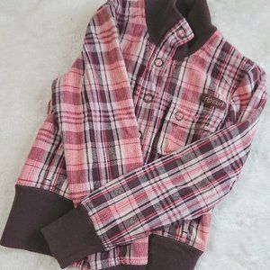PINK PLAID JACKET, xs